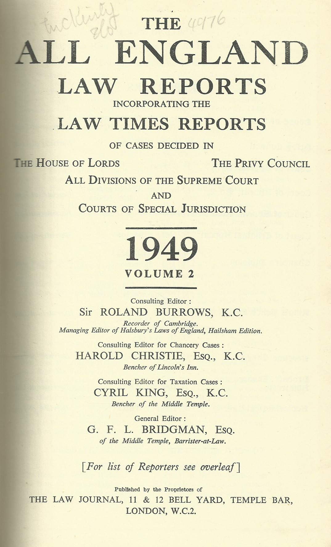 All England Law Reports (All ER)