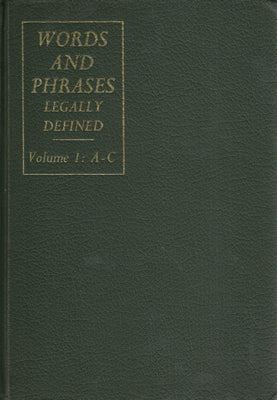 Words and Phrases Legally Defined