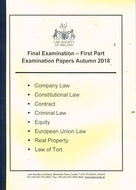 Law Society of Ireland First Part, Examination Papers Autumn 2018