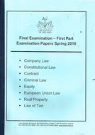 Law Society of Ireland: Final Examination - First Part, Examination Papers Spring 2018