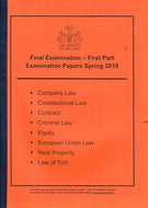 Law Society of Ireland Final Examination - First Part Examination Papers Spring 2019
