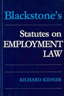 Employment Law Statutes (Blackstone's Statute Books)