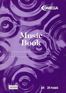 Omega Music Book, A4, 24 pages - manuscript paper