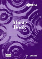 Omega Music Book, A4, 24 pages - manuscript paper