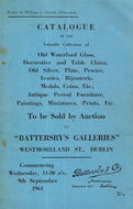 Battersby's Galleries auction catalogue: Estate of William J Shields (Deceased9, 9 September 1964, Westmoreland Street, Dublin
