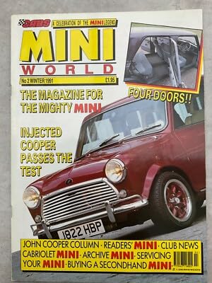 Mini World magazine: No 2, Winter 1991 - the Magazine for the Mighty Mini - John Cooper, Cabriolet, Archive, Secondhand, Club
