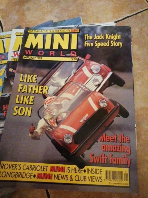 Mini World magazine: No 9, January 1993 - Jack Knight Five Speed, Like Father Like Son, Rover's Cabriolet, Swift Family, Inside Longbridge