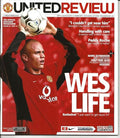 United Review programme: Manchester United vs Middlesbrough, 11 February 2004, Barclaycard Premiership: Wes Brown