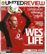 United Review programme: Manchester United vs Middlesbrough, 11 February 2004, Barclaycard Premiership: Wes Brown