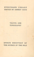 Load image into Gallery viewer, Journal of the Discovery of the Source of the Nile/Speke's Discovery of the Source of the Nile - Everyman's Library - Travel and Topography