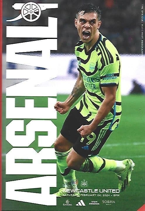 Arsenal vs Newcastle United: Official Matchday Programme, FA Premier League, Emirates Stadium, February 24, 2024