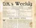 G.K.'s Weekly (GK's Weekly), Vol 1, No 9, week ending Saturday, May 16, 1925 - Edited by GK Chesterton (
