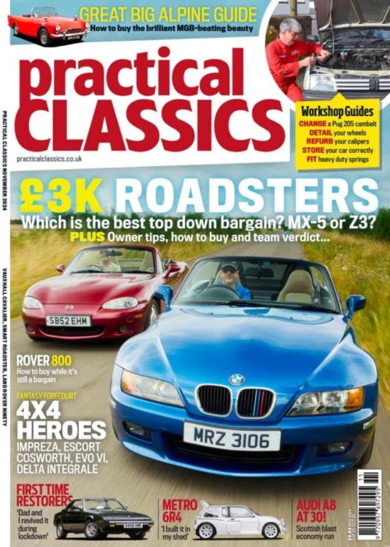 Practical Classics magazine, November 2024: Vauxhall Cavalier, Smart Roadster, Land Rover 90