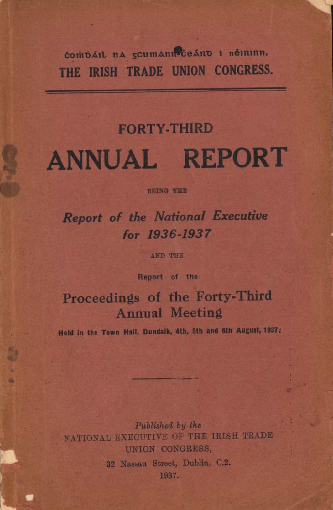 Forty-third Annual Report, 1950 - Irish Trade Union Congress