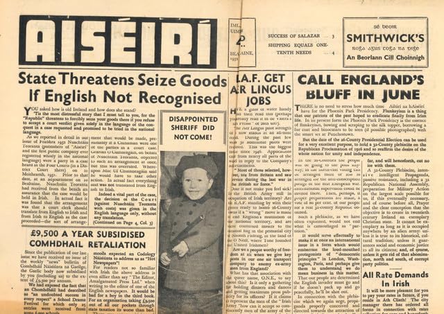 Aiséirí newspepaer: Iml 8, Uimh 8, Bealtaine 1952 (Vol 8, Number 8, May 1952)