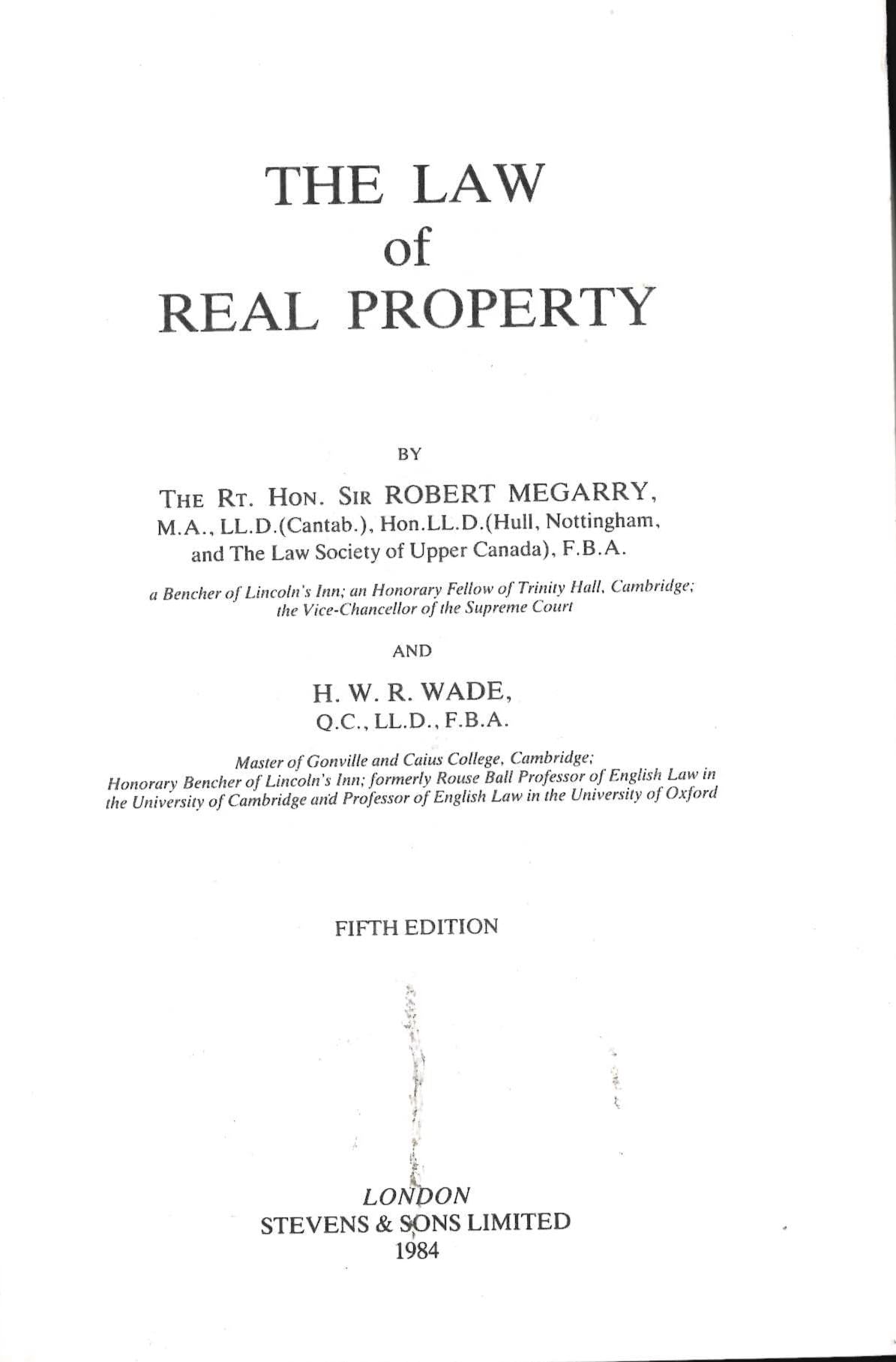 Law of Real Property