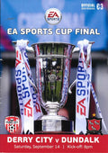 EA Sports Cup Final 2019: Derry City v Dundalk, 14 September 2019 matchday programme — League of Ireland Cup final at the Ryan McBride Brandywell