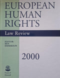 European Human Rights Law Review (2000 Bound Volume)