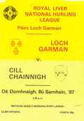 GAA Royal Liver National Hurling League programme 1987: Wexford vs Kilkenny (Loch Garman vs Cill Chainnigh), Wexford Park, 8 November 1987 — Royal Liver National Hurling League; Wexford v Kilkenny