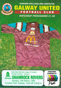 Galway United FC: Galway United v Shamrock Rovers, 13 March 1994 matchday programme — Bord Gáis National League Premier Division at Crowley Park; Tony Mannion, Ray Treacy