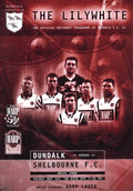 Dundalk FC 'The Lilywhite': Dundalk v Shelbourne, 1 May 1998 matchday programme — FAI Harp National League at Oriel Park; JIM McLAUGHLIN in charge