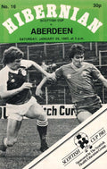 Hibernian FC, Season 1982/83, No. 16: Hibernian v Aberdeen, 29 January 1983 matchday programme — Scottish Cup 1983; Pat Stanton, Alex Ferguson, Alan Sneddon, Mark McGhee