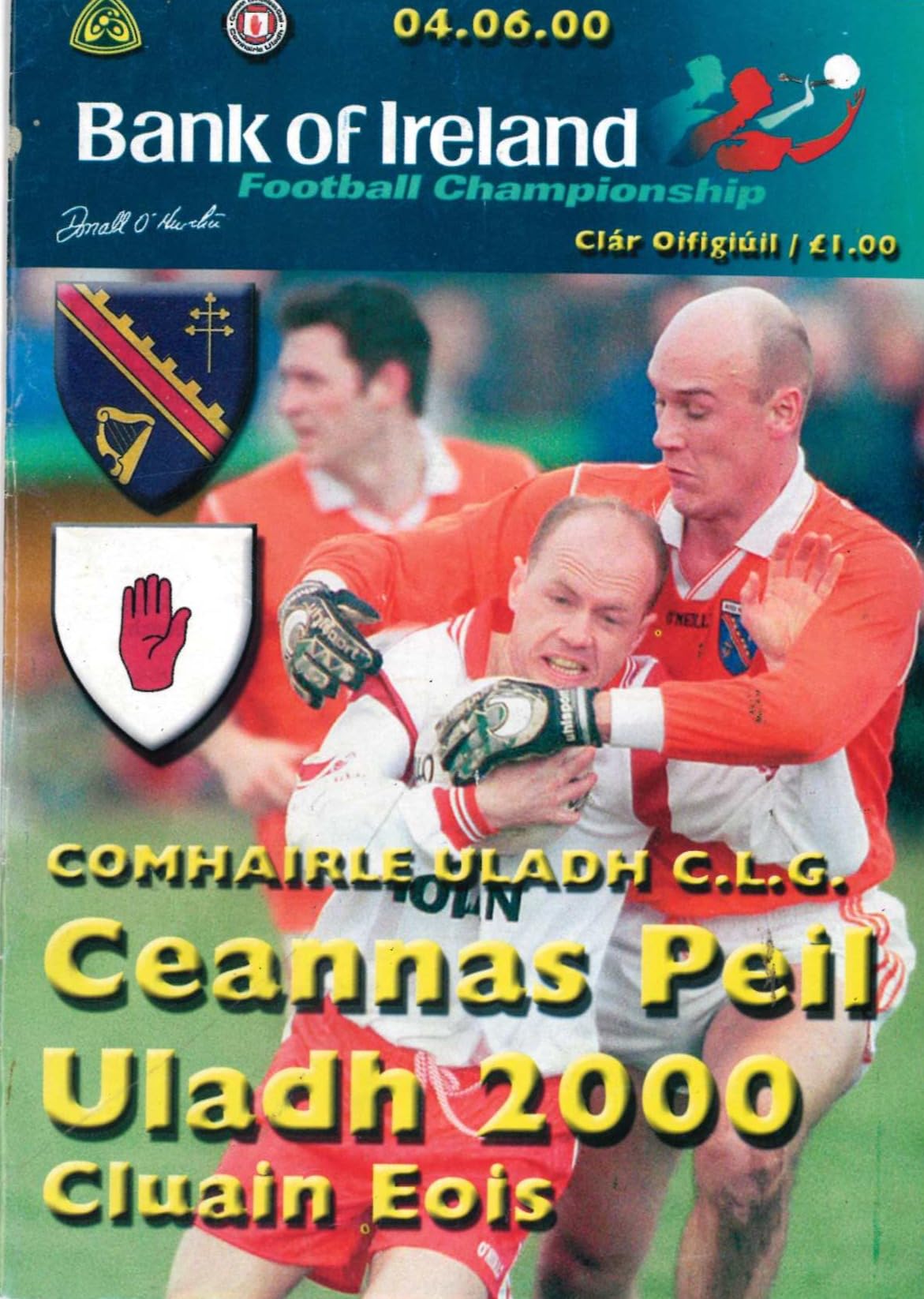 GAA Ulster Senior Football Championship matchday programme 2000: Armagh vs Tyrone, St Tiernach's Park, Clones, 4 June 2000