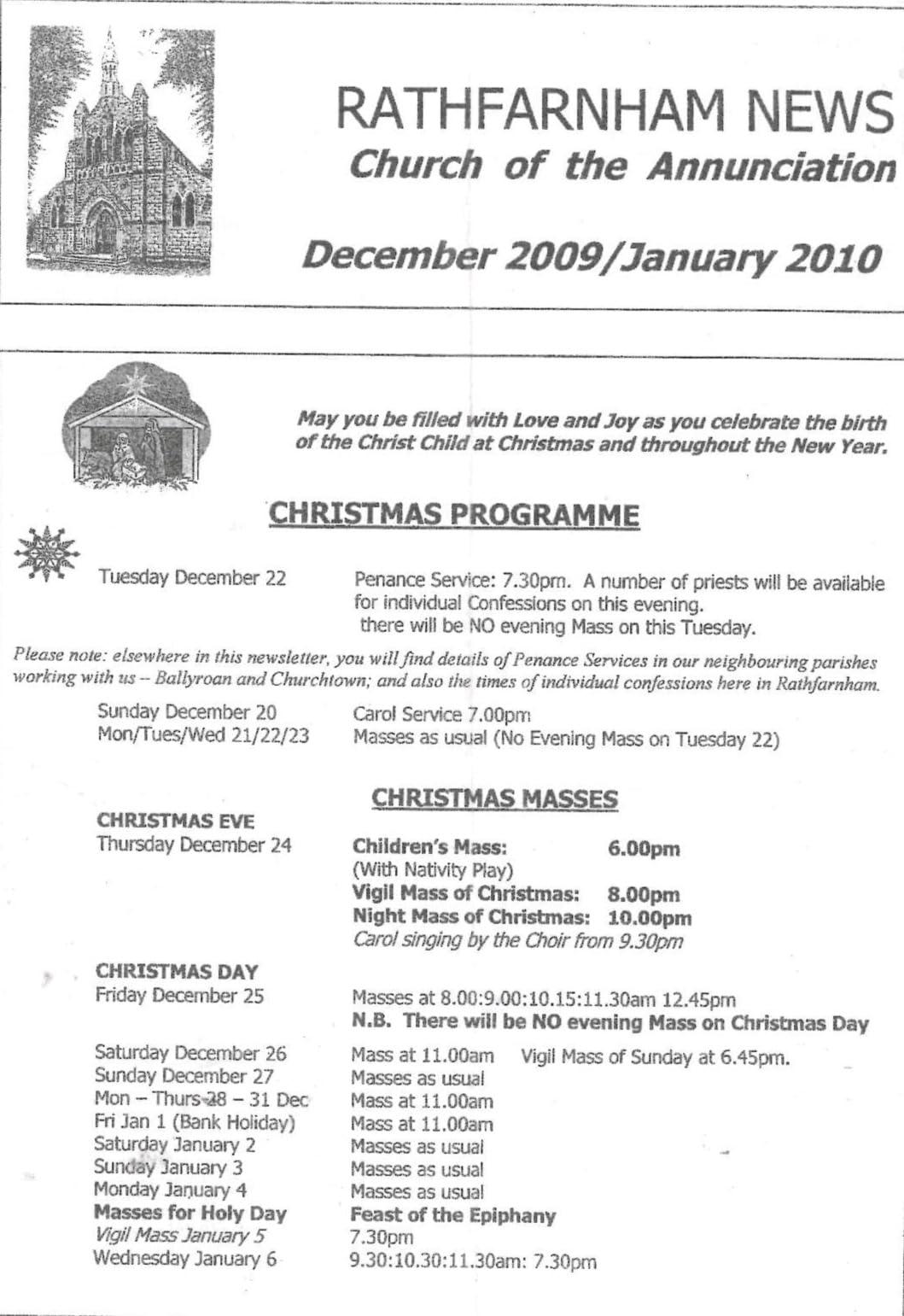 Rathfarnham News: Church of the Annunciation, December 2009/January 2010