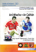 GAA Ulster Senior Football Championship semi-final matchday programme 2004: Armagh vs Cavan, St Tiernach's Park, Clones, 13 June 2004 — Armagh on the road to the 2004 Ulster title