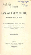 A Digest of the Law of Partnership - with an Appendix of Forms