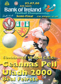 GAA Ulster Senior Football Championship semi-final replay matchday programme 2000: Antrim vs Derry, Casement Park, Belfast, 2 July 2000 — President McAleese's visit