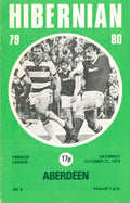 Hibernian FC, Season 1979/80, No. 9: Hibernian v Aberdeen, 27 October 1979 matchday programme — Premier League; Eddie Turnbull, Tom Hart, Jock Stein, Tony Higgins