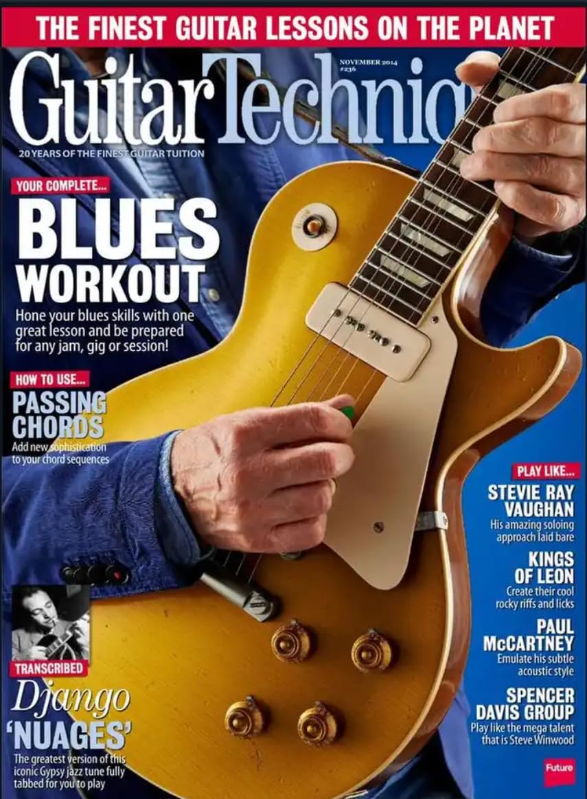 Guitar Techniques magazine 236, Novmeber 2014: Blues Workout, Django Reinhardt 'Nuages'