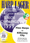 FAI Senior Challenge Cup 1999: Finn Harps v Kilkenny City, 9 March 1999 quarter-final replay matchday programme — Finn Park, Ballybofey; the run to the 1999 FAI Cup final