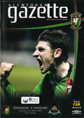 Glentoran Gazette, Season 2008/09, Vol 62, No 32: Glentoran v Institute, 21 March 2009 matchday programme — JJB Sports Premiership; Gary Hamilton, Glen Little, Chris Walker, the 1973/74 European side