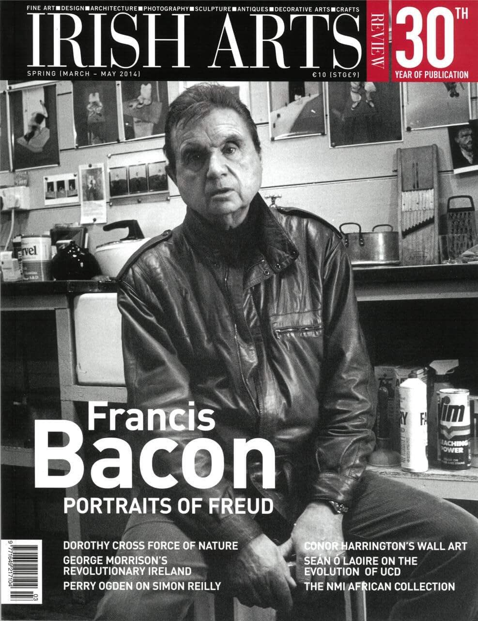 Irish Arts Review magazine, Spring 2014, Vol 31 No 1, 30th year: Francis Bacon, portraits of Lucian Freud; Conor Harrington, Charles Tyrrell, Rowallane, Killenure Castle