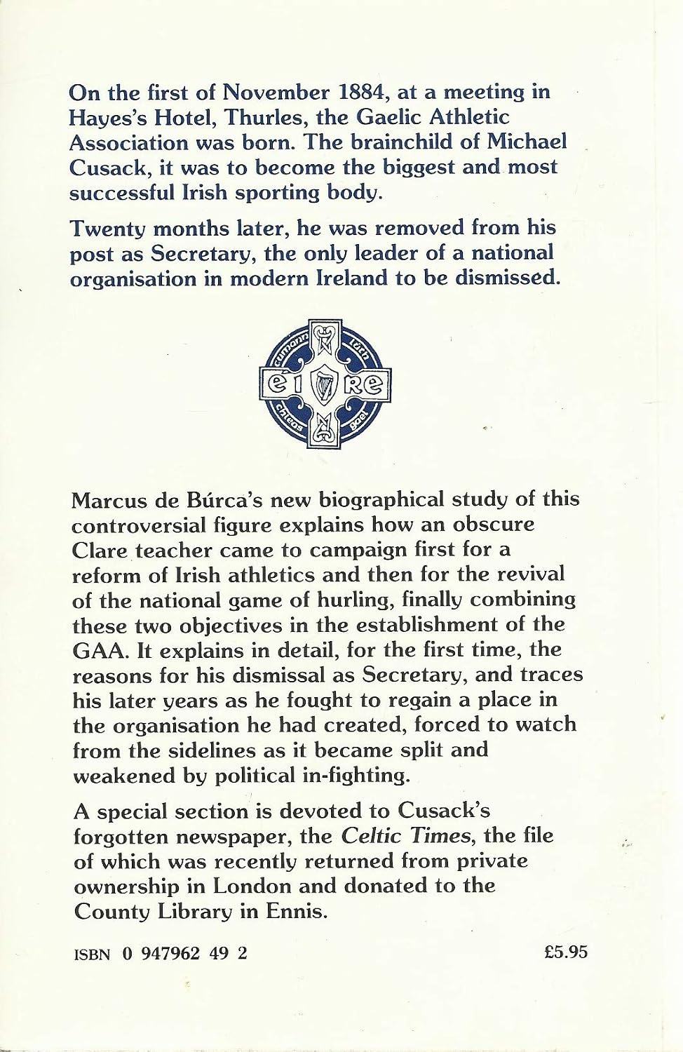 Michael Cusack and the GAA