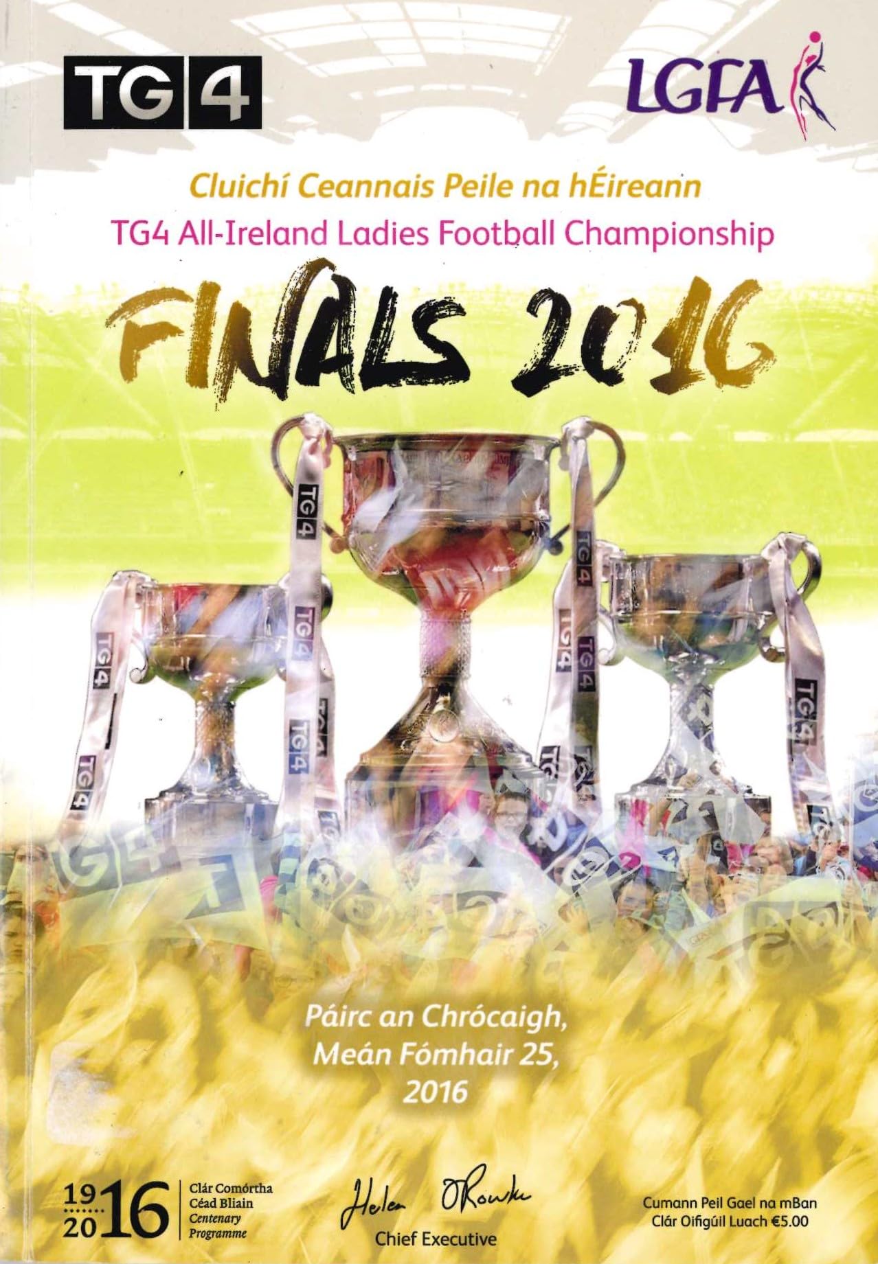 LGFA All-Ireland Ladies Football Championship Finals 2026 - official programme - Croke Park, September 25 2016