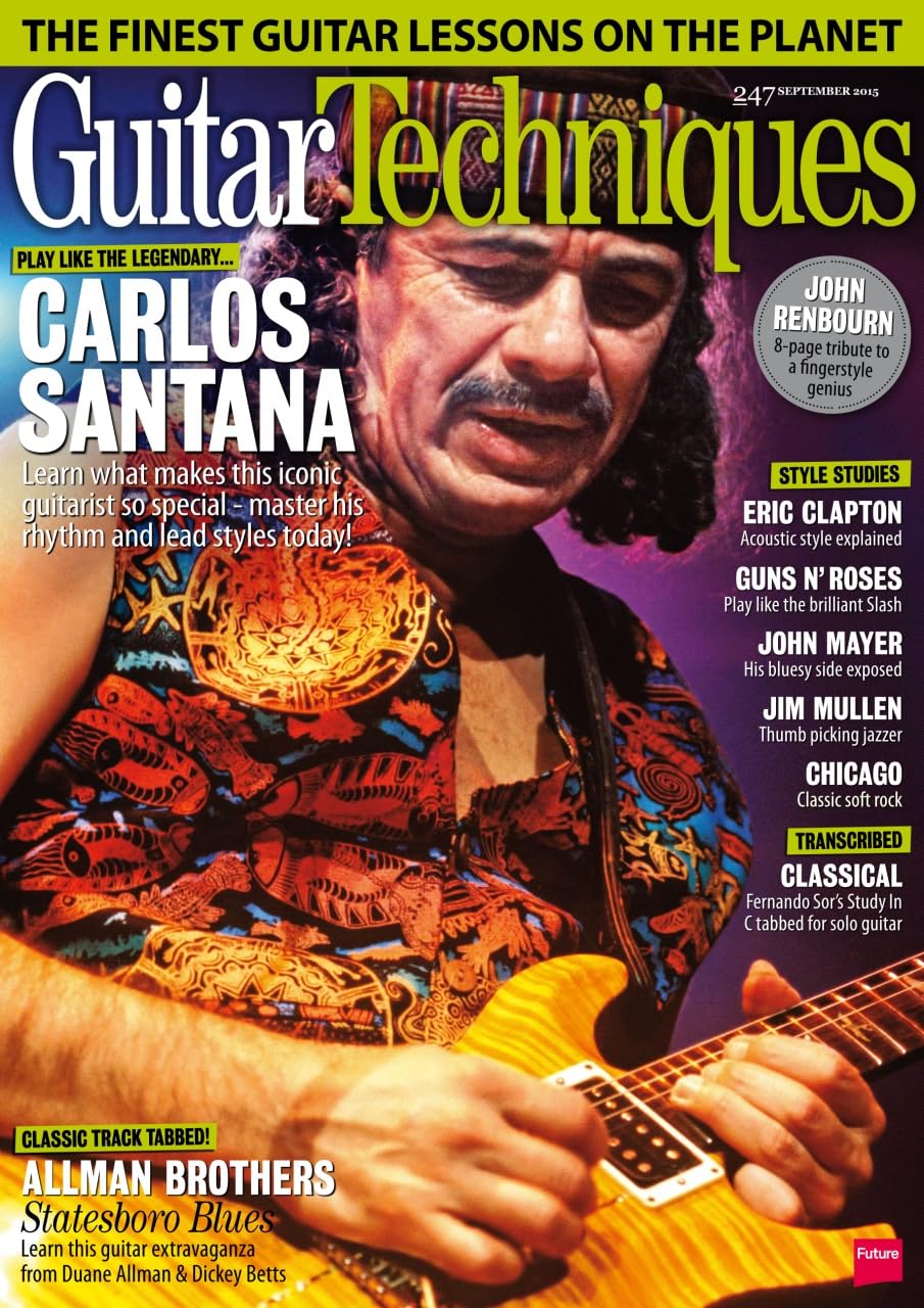 Guitar Techniques magazine 247, September 2015: Carlos Santana; Allman Brothers - Statesboro Blues