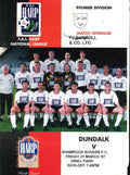 Dundalk FC: Dundalk v Shamrock Rovers, 21 March 1997 matchday programme — FAI Harp National League Premier Division at Oriel Park; full squad team photograph cover