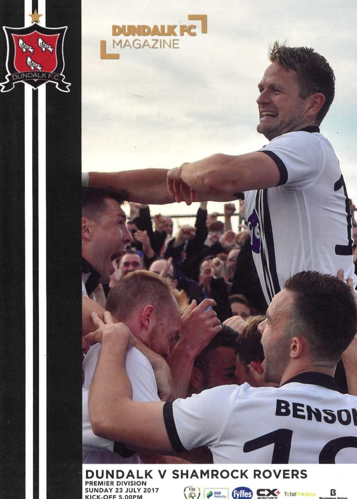 Dundalk FC Magazine Issue 13: Dundalk v Shamrock Rovers, 23 July 2017 matchday programme — Premier Division at Oriel Park; printed on the day of the Rosenborg Champions League tie