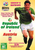 Republic of Ireland v Austria matchday programme, 11 June 1995, Lansdowne Road, Dublin - Euro '96 Group 6 Qualifying Match