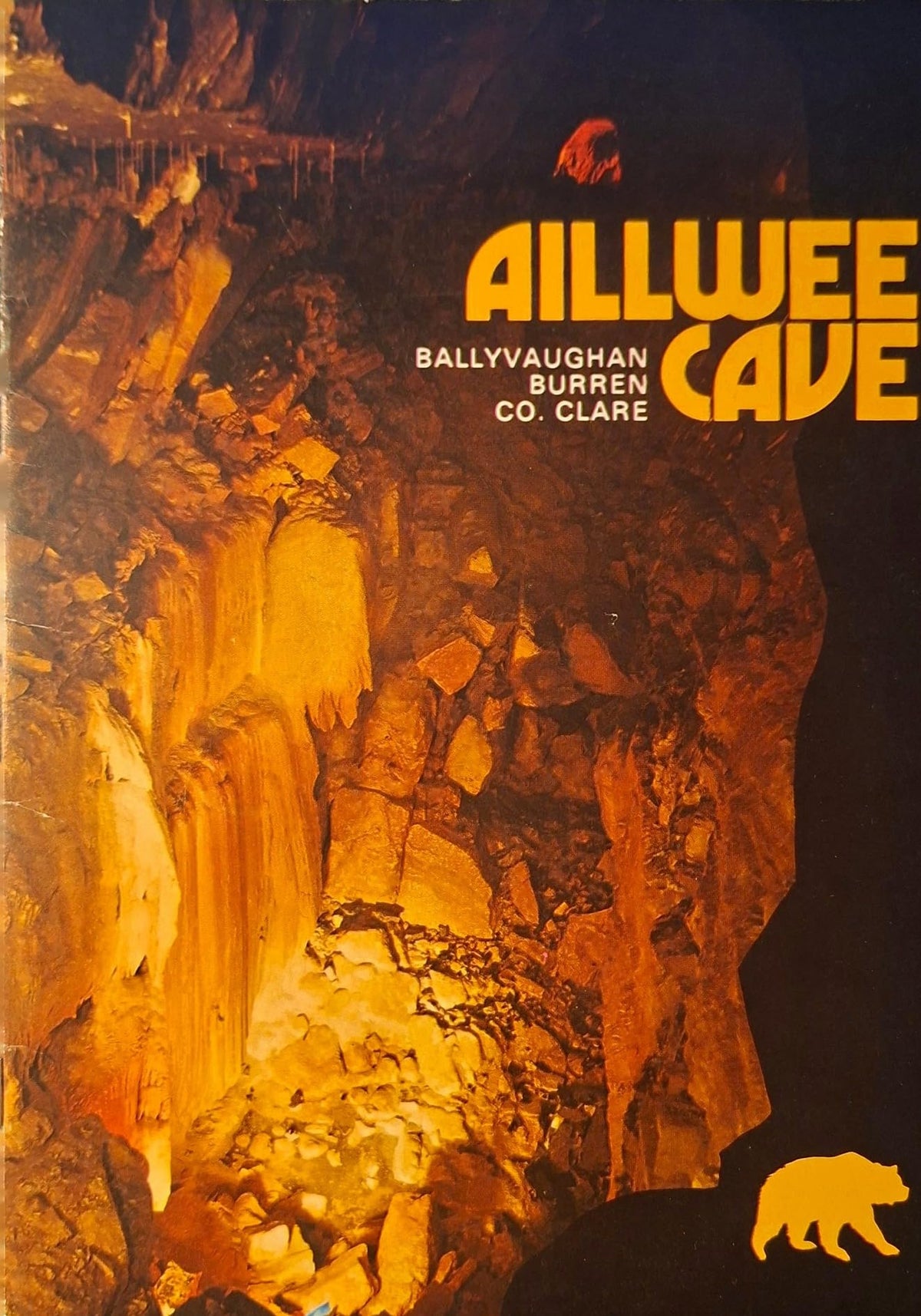 Aillwee Cave, Ballyvaughan, Burren, Co. Clare: illustrated colour guide booklet to the show cave and the Burren landscape around it, c. 1980