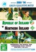 Republic of Ireland v Northern Ireland matchday programme, 20 March, 1995, Lansdowne Road, Dublin - Euro '96 Group 6 Qualifying Match