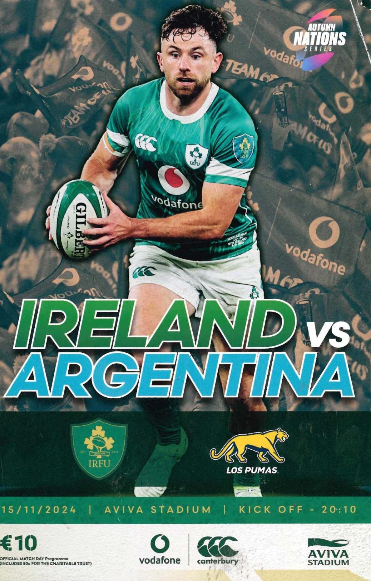 Ireland vs Argentina Official Match Day Programme: Aviva Stadium, 15 November 2024 - Autumn Nations Series (IRFU/Irish Rugby Football Union)