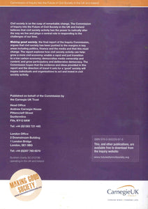 Making Good Society: Final Report of the Commission Inquiry into the Future of Civil Society in the UK and Ireland