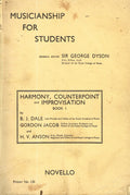 Musicianship for Students (Primer No.120) Harmony, Counterpoint and Imporovisation Book 1