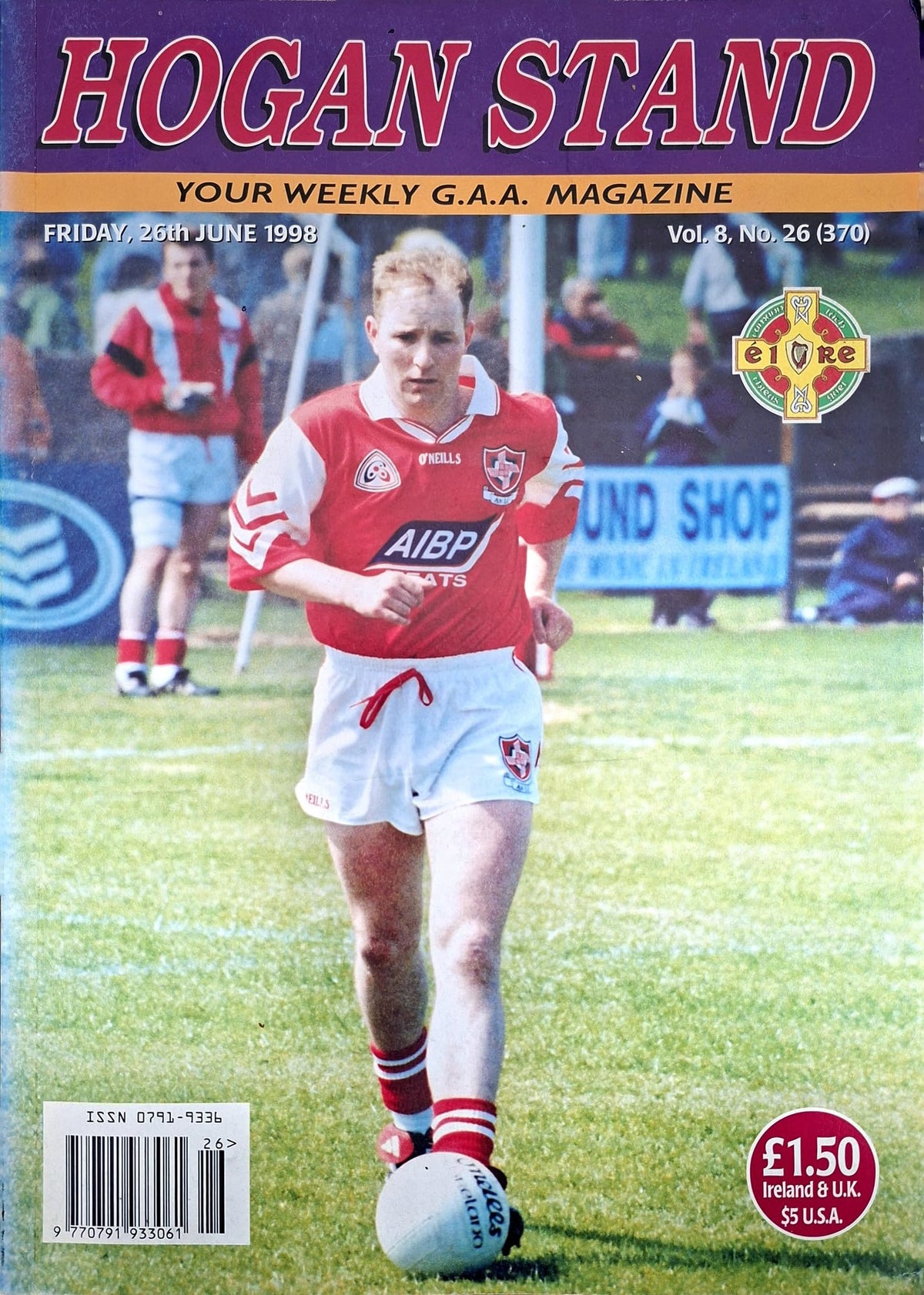 Hogan Stand GAA Magazine, 26 June 1998, Vol 8 No 26 (370): Derry v Armagh and Meath v Louth championship previews 1998 – 132-page issue; Colin Kelly cover, Brendan Cummins