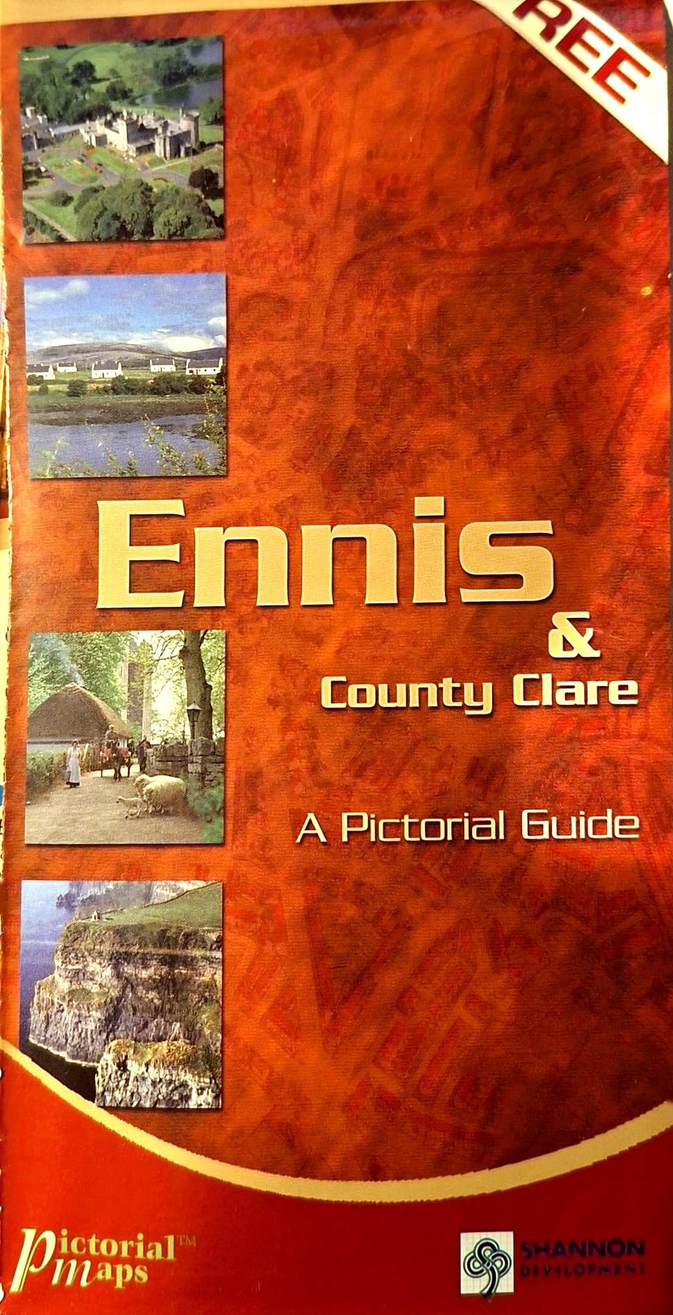 Ennis & County Clare: A Pictorial Guide – illustrated fold-out tourist map of Ennis town and County Clare (Pictorial Maps/Condor Publishers with Shannon Development, c. 2004)