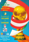Republic of Ireland v Denmark matchday programme, 28 April 1993, Lansdowne Road, Dublin - USA '94 World Cup Group 3 Qualifying Match